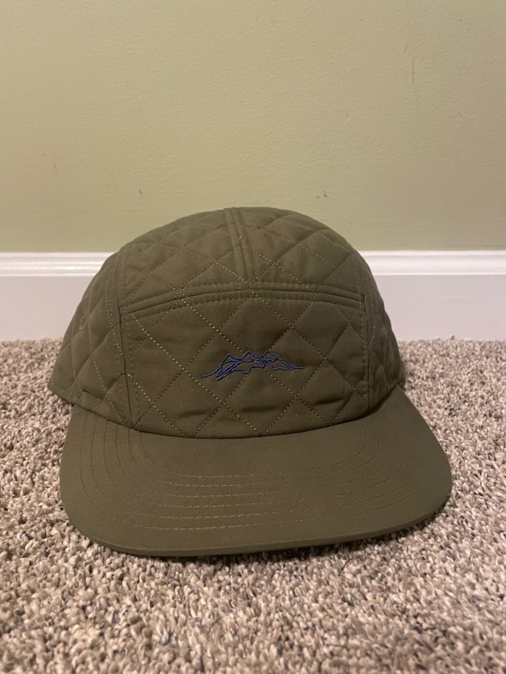 NWT Pistil Emment Men’s Olive Green Quilt Pattern Cap